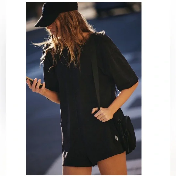 NEW Free People Movement Hot Shot Tee Romper - Picture 5 of 8